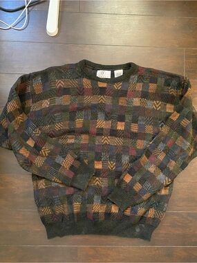 Vintage Colourblock Sweater M
